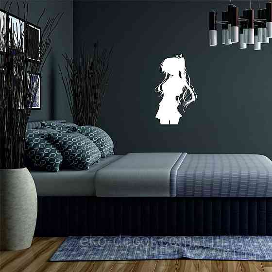 Декоративне настінне Панно «Дівчина» Декор на стіну 70*41 см, Білий Київ