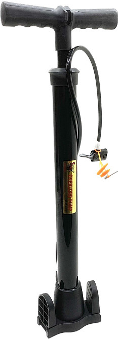 Насос пластиковий ручний 59 см із голкою для накачування м'ячів Чорний (C 44607) Чернігів - фото 1