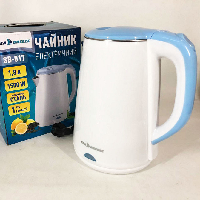 Електрочайник індикатором увімкнення SeaBreeze SB-017, 1.8 Л 1500 Вт, ET-407 Вишуканий чайник Київ - фото 3