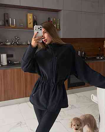 Жіноча повсякденна тепла кофта двосторонній поларфліс Темно-синій Одеса