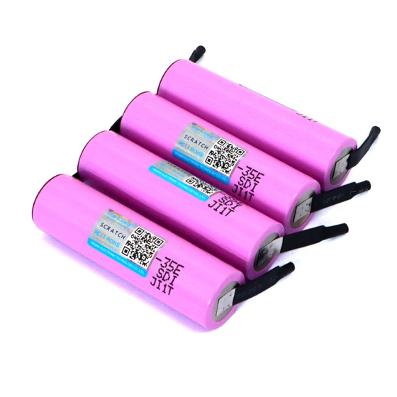 Акумулятор 18650 VariCore Li-ion 3500 mAh 3.7 V 35Е N під паяння 13A Рожевий Київ
