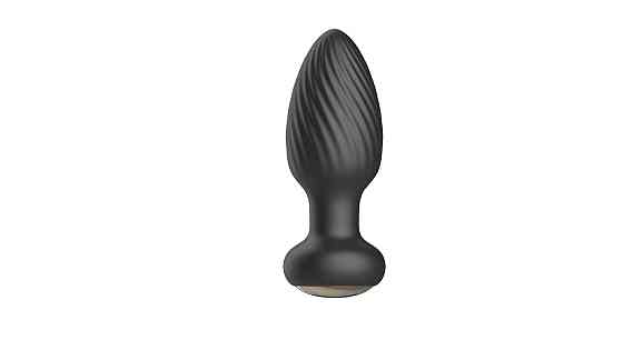 Вібро-пробка Rotating Remote Anal Plug з дистанційним керуванням, чорна Sex Aura Київ
