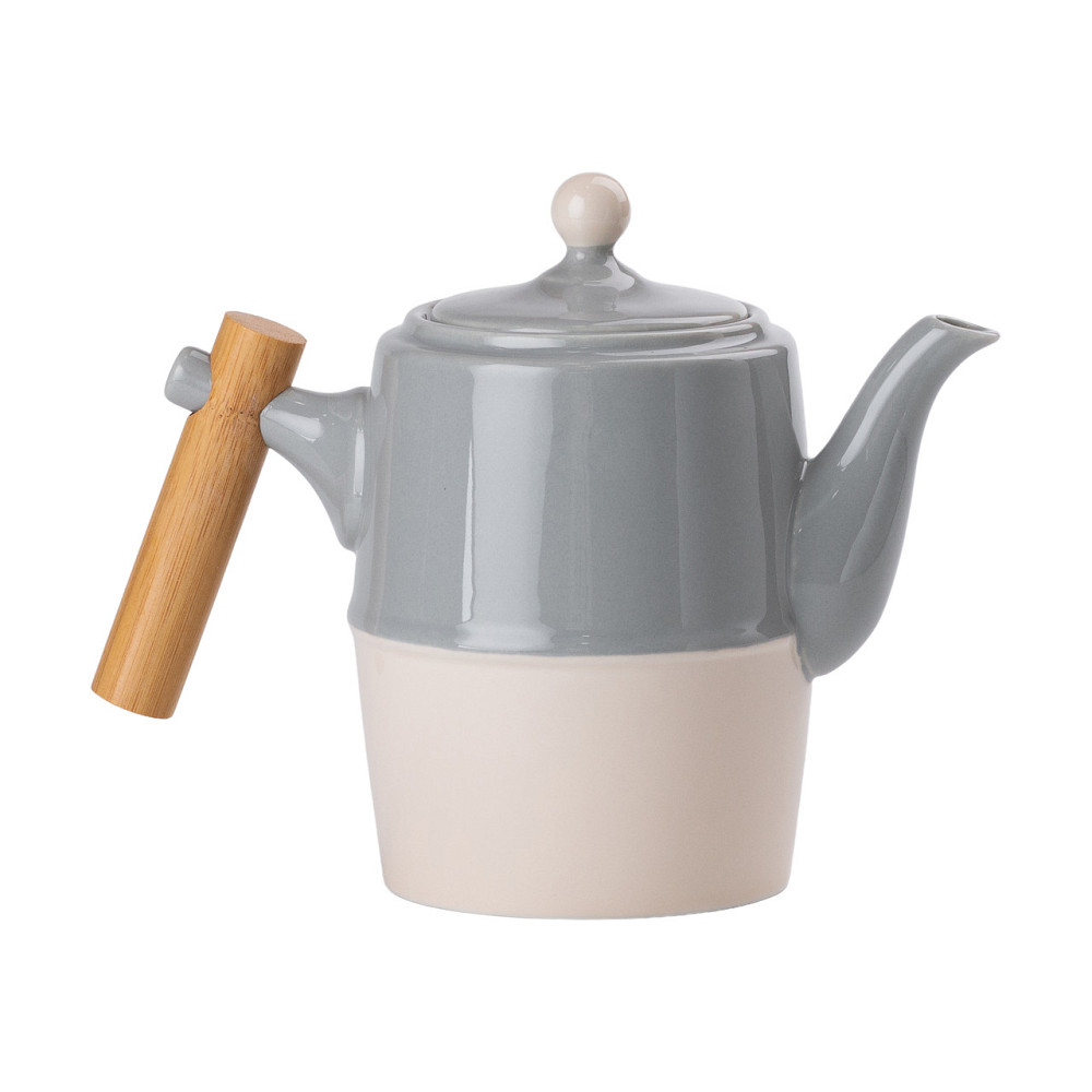 Yiwu Чайний сервіз на 6 персон з бамбуковою підставкою сірий HP-15-22 Коломыя - изображение 2