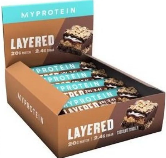 Протеиновые батончики Myprotein Layered 12x60g шоколад Киев