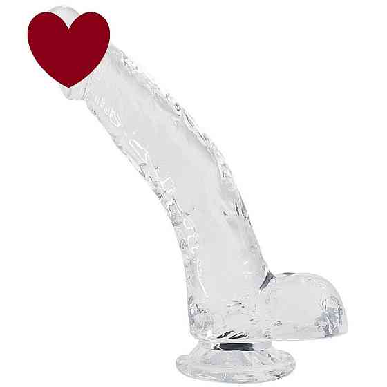 Прозрачный фаллоимитатор Alive Jelly Dildo Stallion, ТПЕ, присоска, диаметр 3,5 см, длина 22 см Sex Aura Киев