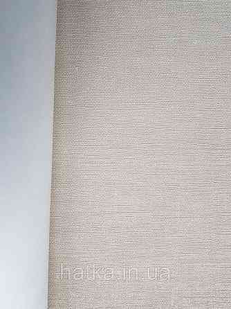 Шпалери вінілові Lutece Bensimon однотонні світло коричневі структурні під тканину дрібна точка Київ