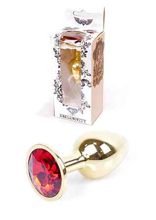 Анальна пробка - Jewellery Gold Plug Red Sex Aura Київ