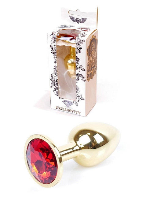 Анальна пробка - Jewellery Gold Plug Red Sex Aura Київ - фото 1