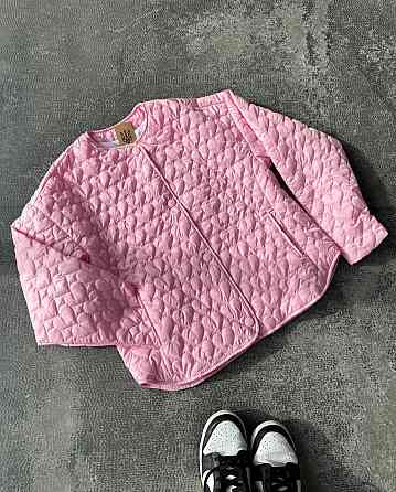 Женская повседневная куртка с сердечками на кнопках плащевка Лаке на силиконе Барби Одесса