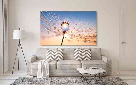Картина полотно у вітальню / спальню    Краплі роси   MLP_203   ( 60х30см ) 80х160см Київ