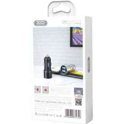 Зарядний пристрій XO CC30 Metal Car Charger Black (XO-CC30-BK) Вінниця