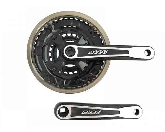 Зірки велосипедні (передні) 24/34/42T (+2 шатуни L-17 см, квадрат, сірий, алюміній, із захистом) Neco MA17-311AP KL Мукачево