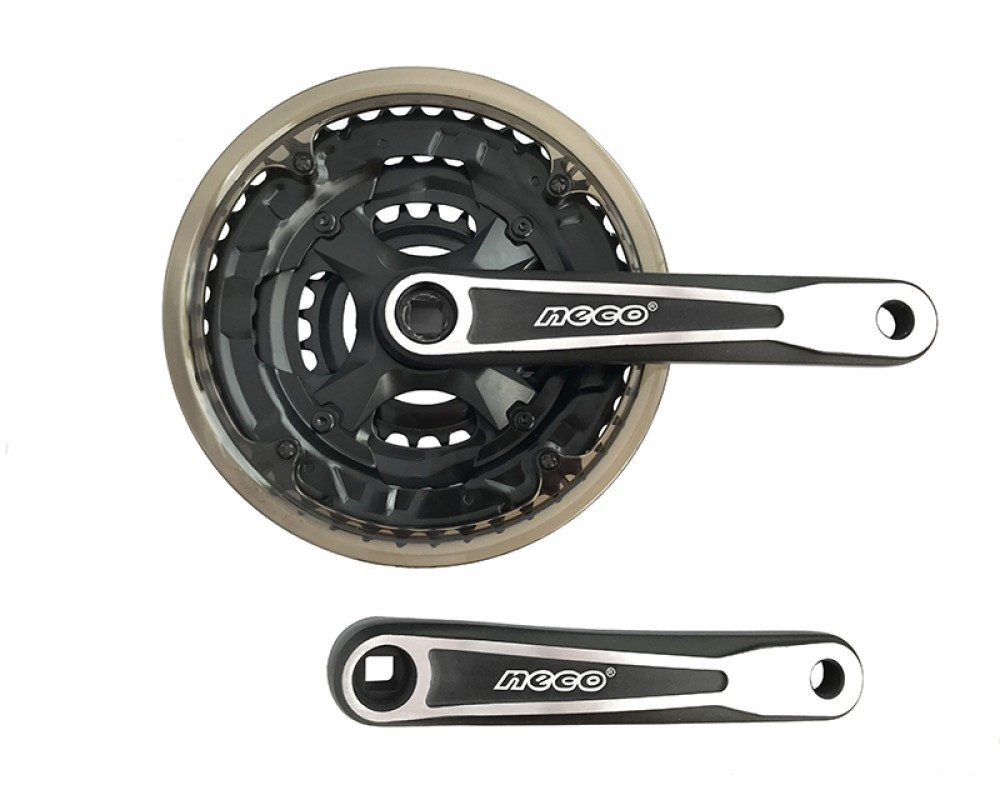 Зірки велосипедні (передні) 24/34/42T (+2 шатуни L-17 см, квадрат, сірий, алюміній, із захистом) Neco MA17-311AP KL Мукачево - фото 1