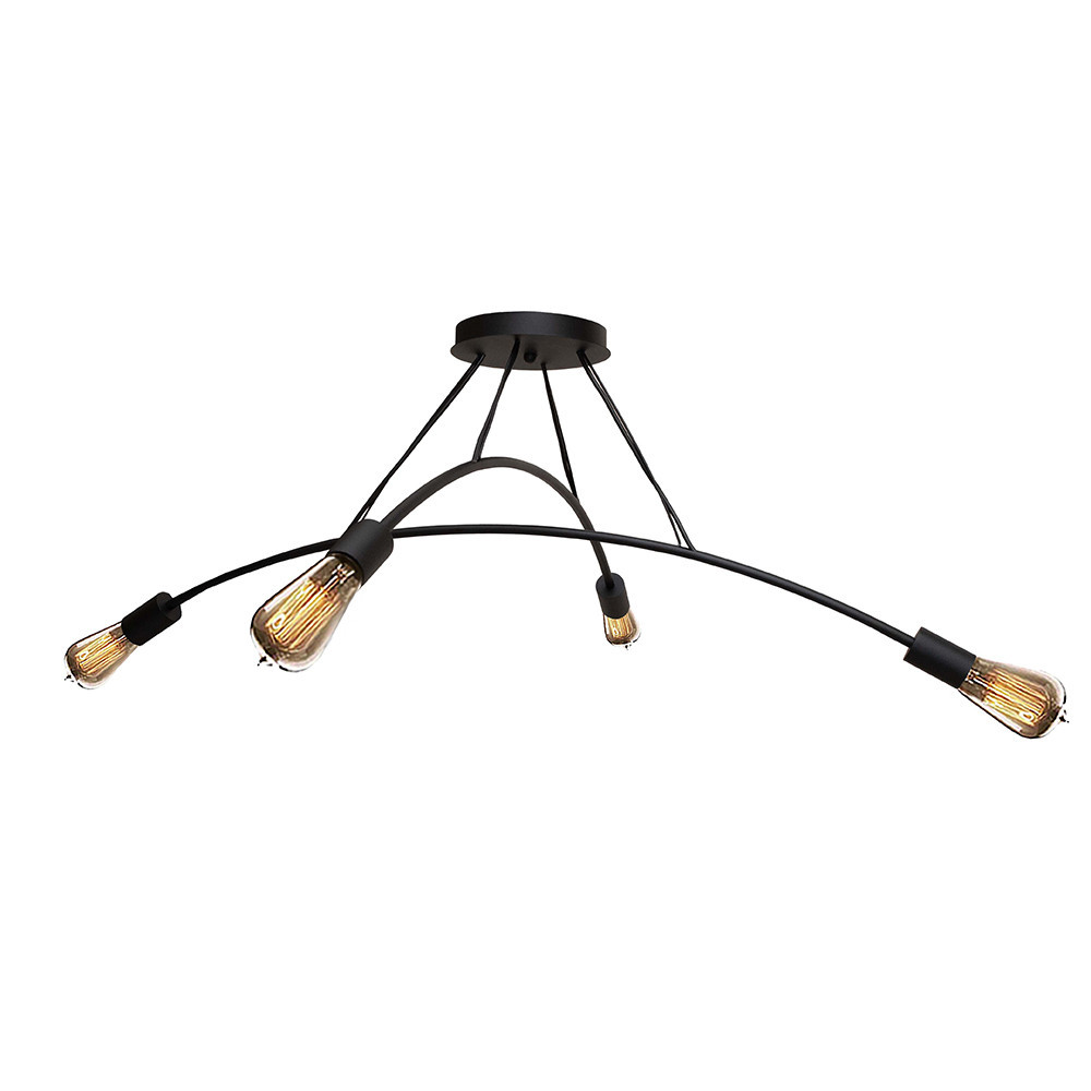 Люстра подвесная MSK Electric Orion на четыре лампы Е27 NL 9832-4 BK черная Одесса - изображение 5