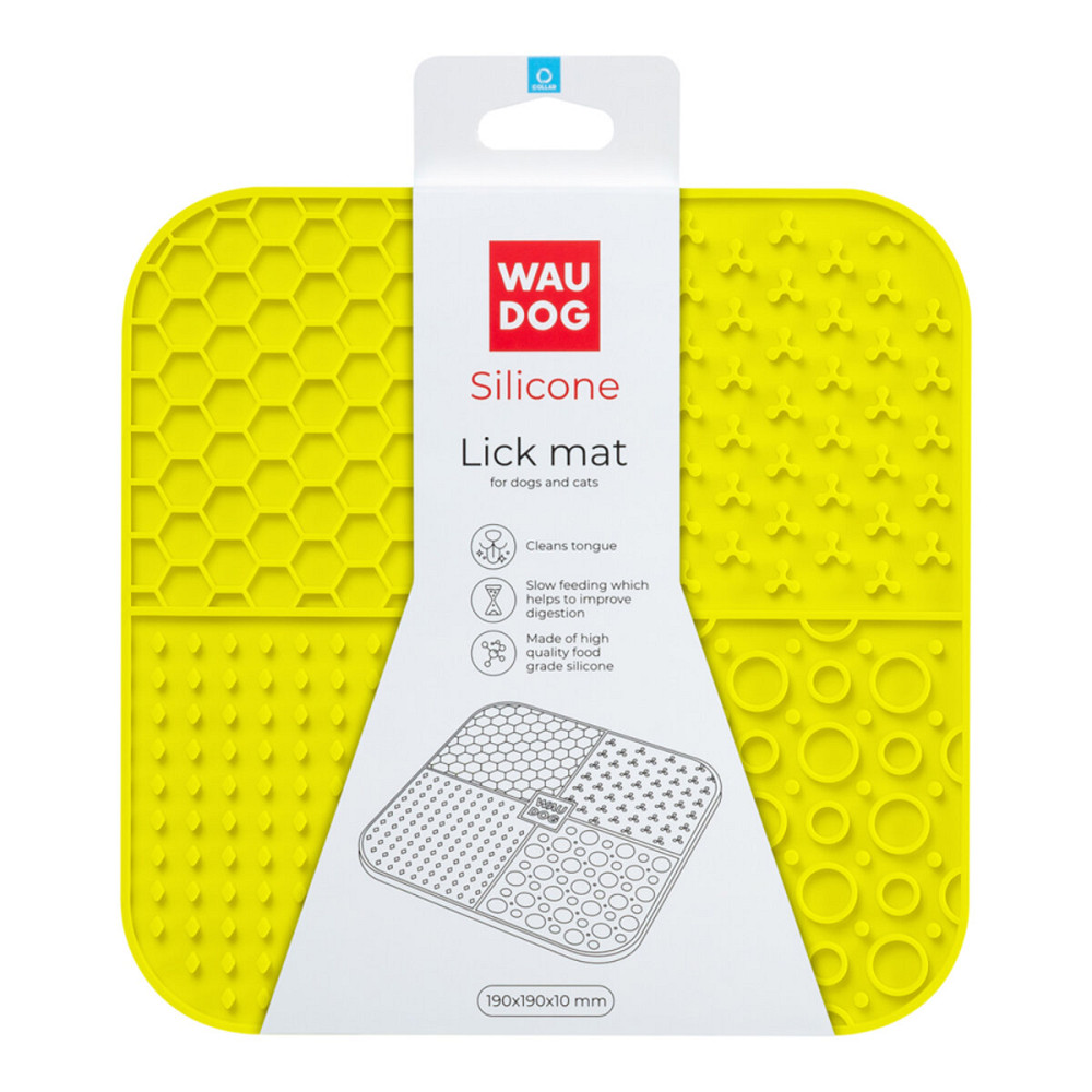 Коврик для слизи WAUDOG Silicone, 190х190х10 мм, желтый Киев - изображение 2