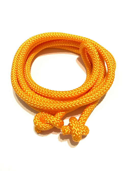 Скакалка гімнастична для гімнастики художньої 3 метри помаранчева 10 мм дитяча спортивна мотузкова Кам'янське - фото 1