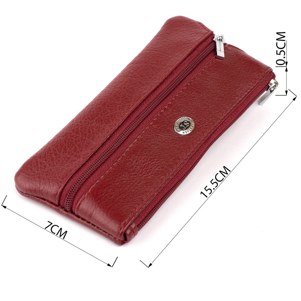Ключниця-кошелек з кармашком жіноча Бордова (ST Leather) Київ - фото 7