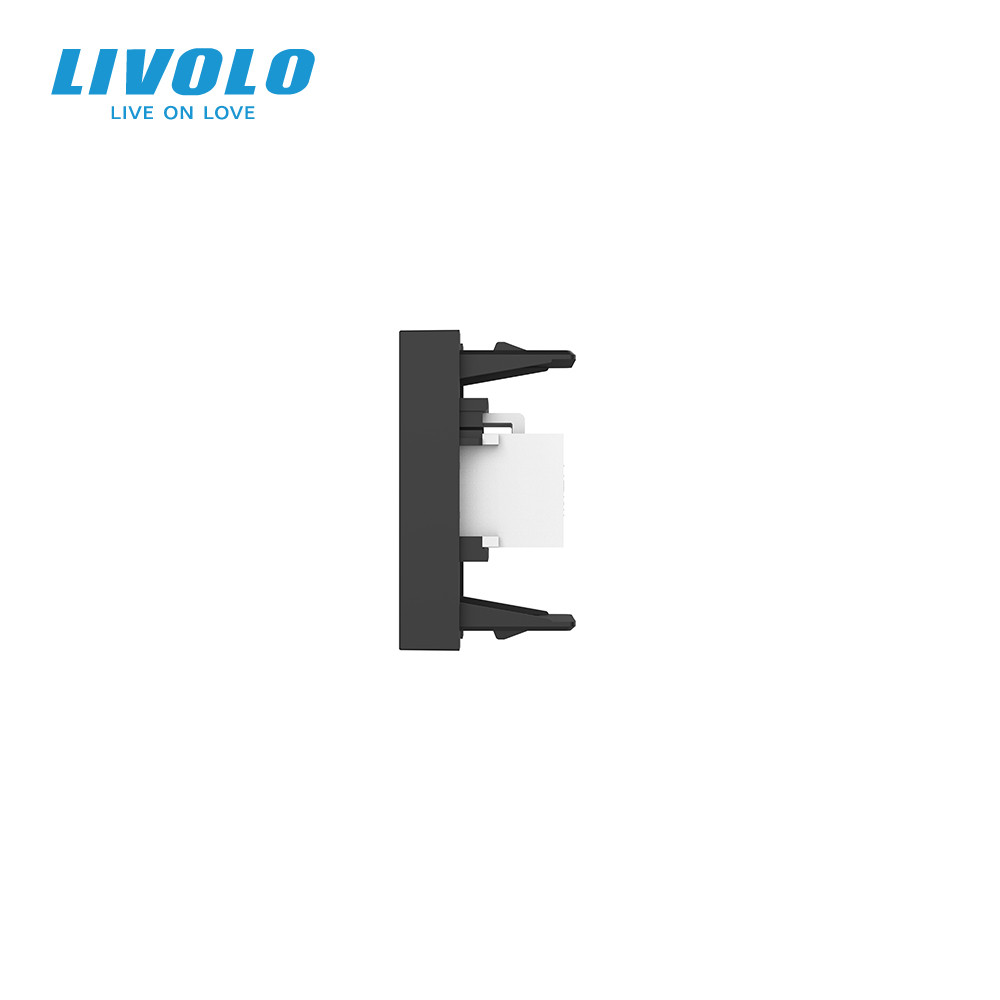 LIVOLO HDMI розетка LIVOLO 1.4, чорна, модуль 0.5 поста, для телевізора / ПК (VL-FCHD-1BP) Коломия - фото 2