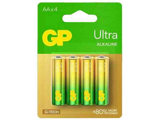 Батарейка лужна LR6/AA Ultra Alkaline 1.5V 15AUETA21-2BC4 4шт (блист.) ТМ GP Київ