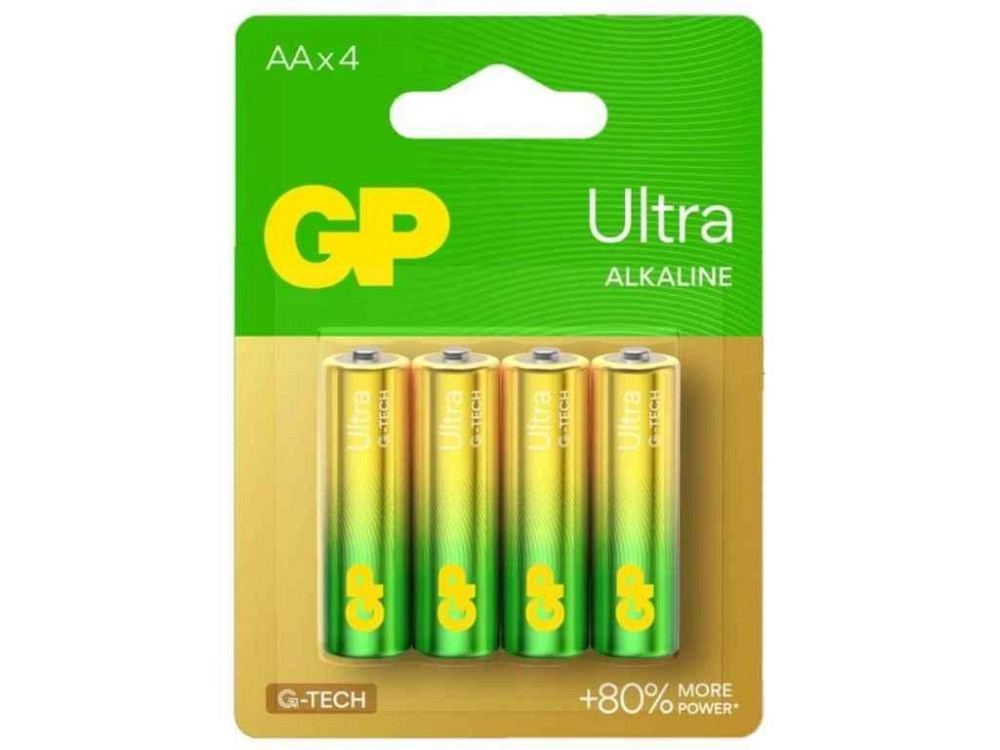 Батарейка лужна LR6/AA Ultra Alkaline 1.5V 15AUETA21-2BC4 4шт (блист.) ТМ GP Київ - фото 1