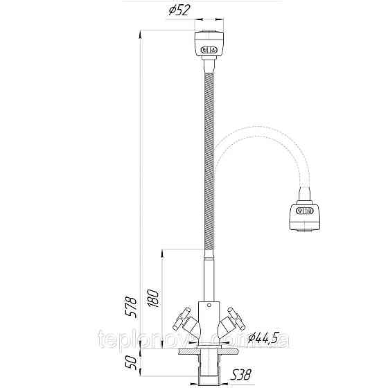 Смеситель для кухни Globus Lux DUKAT SD4-G203S Черновцы