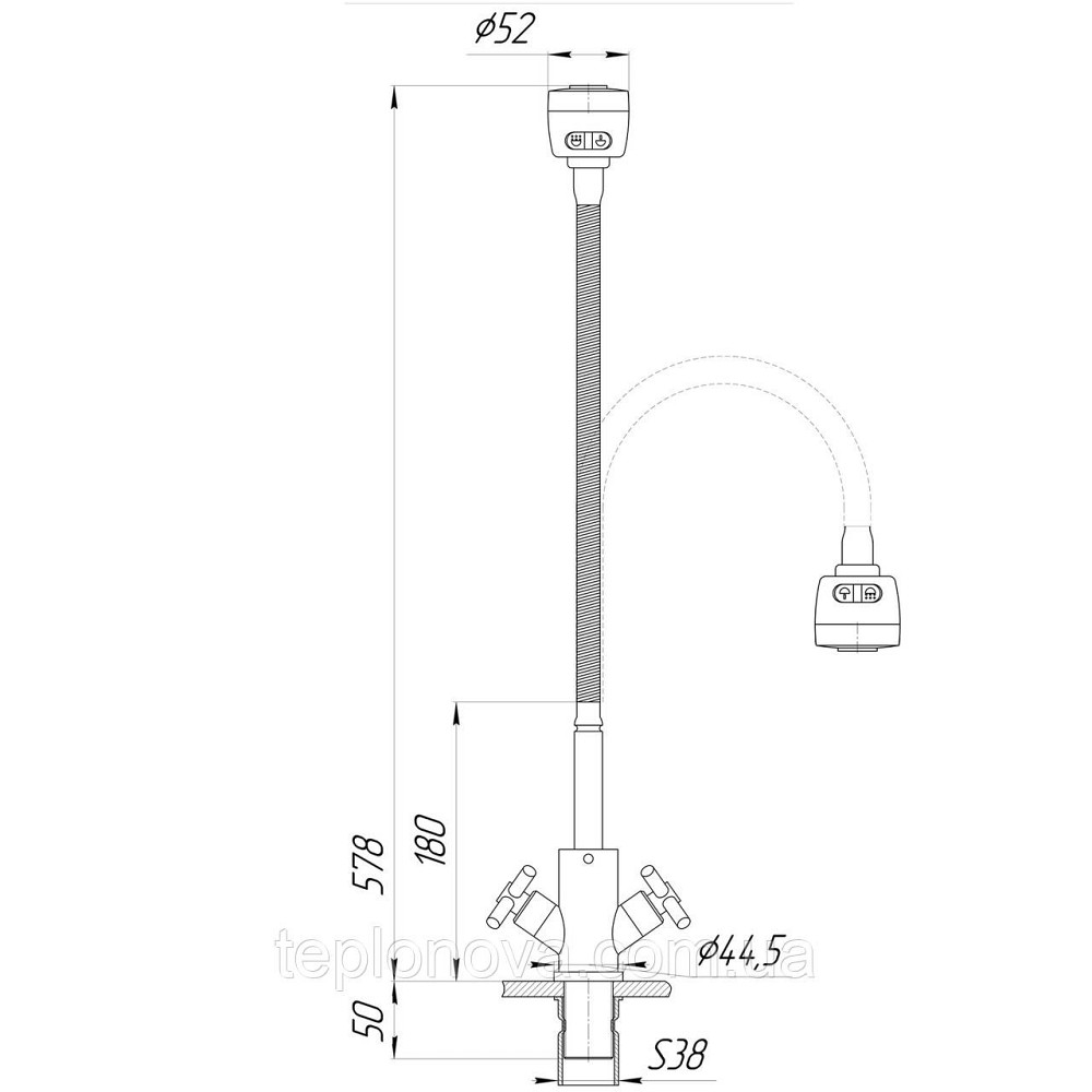 Смеситель для кухни Globus Lux DUKAT SD4-G203S Черновцы - изображение 4