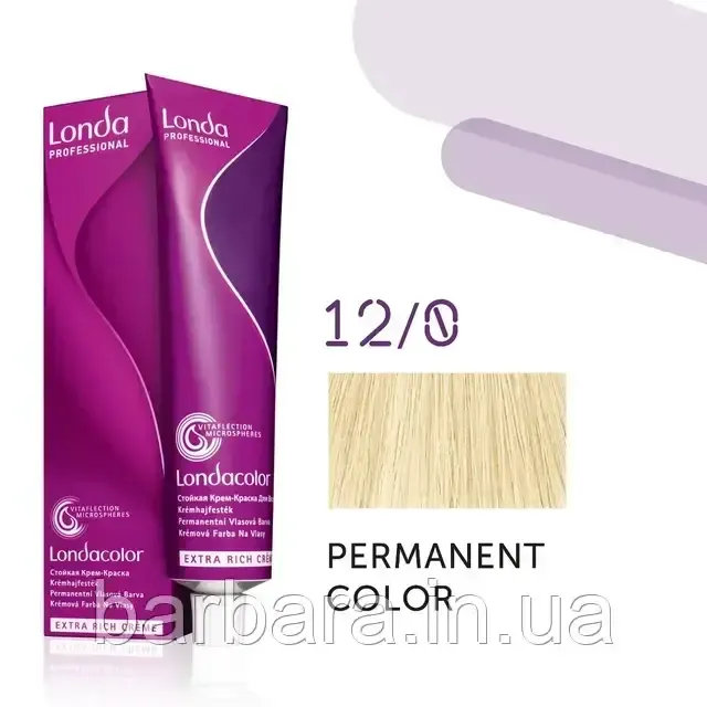 Крем-краска  для волос Лонда Londa Color Permanent Special Blond 12/0 Киев - изображение 4
