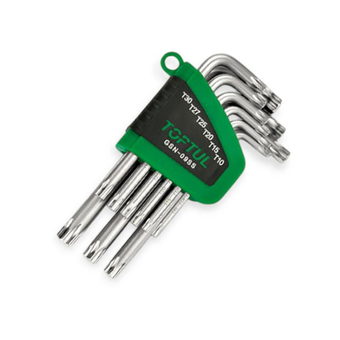 Набір ключів шестипроменевих Г-образ. TORX Т10-Т50, 9 шт коротка сталь S2 Мукачево - фото 1