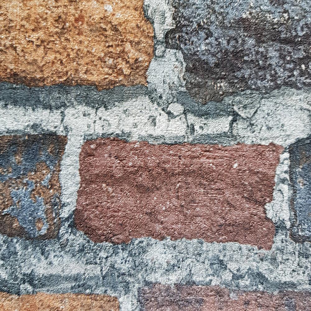 Шпалери вінілові на флізелін Rasch Factory 0.53х10,05 під цеглу коричневий чорний цегляний 428063 Київ - фото 3