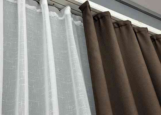 Преміальна тканина рогожка для штор “TERRA LUXE” колір шоколадний 1861ш Київ