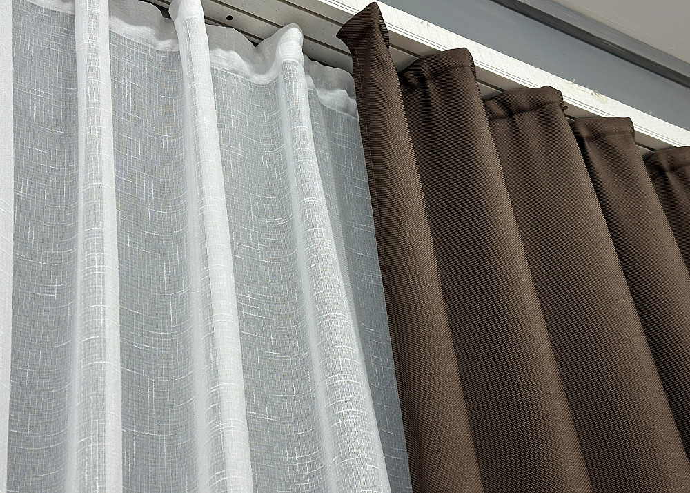 Преміальна тканина рогожка для штор “TERRA LUXE” колір шоколадний 1861ш Київ - фото 6