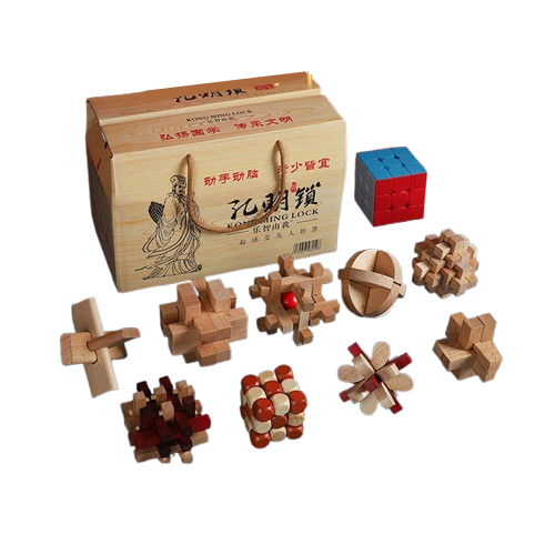 Набір головоломок Kong Ming Lock (10 в 1) Дерево Київ - фото 5