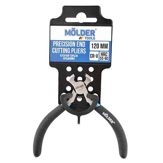 Кусачки Molder прецизійні торцеві Cr-V 120мм, прогумована ручка Київ