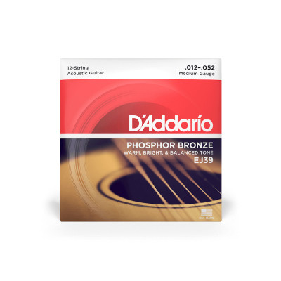 Струны для гитары D'Addario Phosphor Bronze Medium 12-String (12-52) (EJ39) Винница - изображение 1