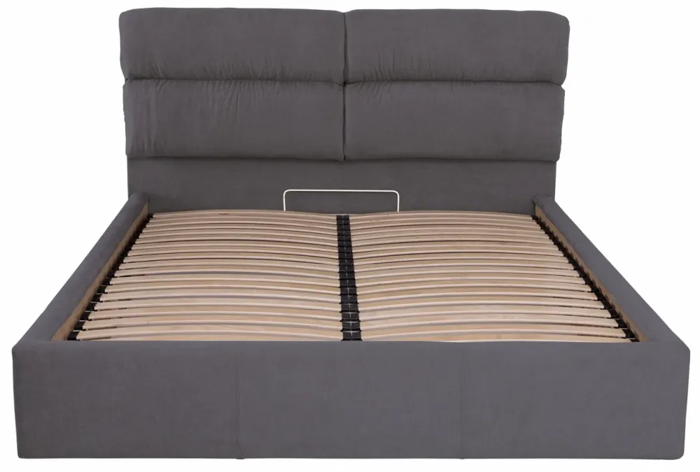 Кровать Oxford VIP 120 х 190 см Мисти Dark Grey С дополнительной металлической цельносварной рамой Темно-серый Киев - изображение 1