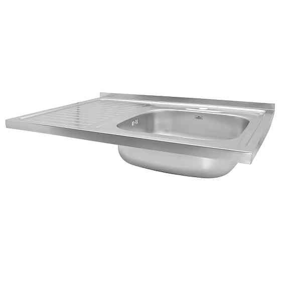 Кухонная мойка накладная с нержавеющей стали Kroner KRP Dekor - 60х80 R (0.6 мм) Киев