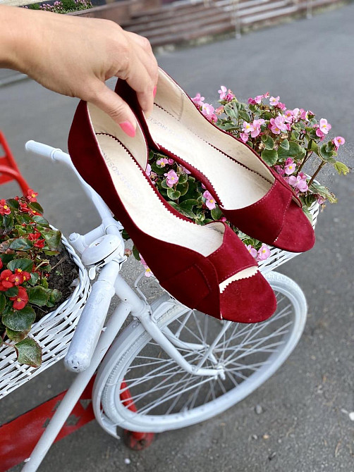 VSN Балетки жіночі VSN Ника червоні (весна-літо, замша натуральна) (3587) 38 Коломия - фото 1