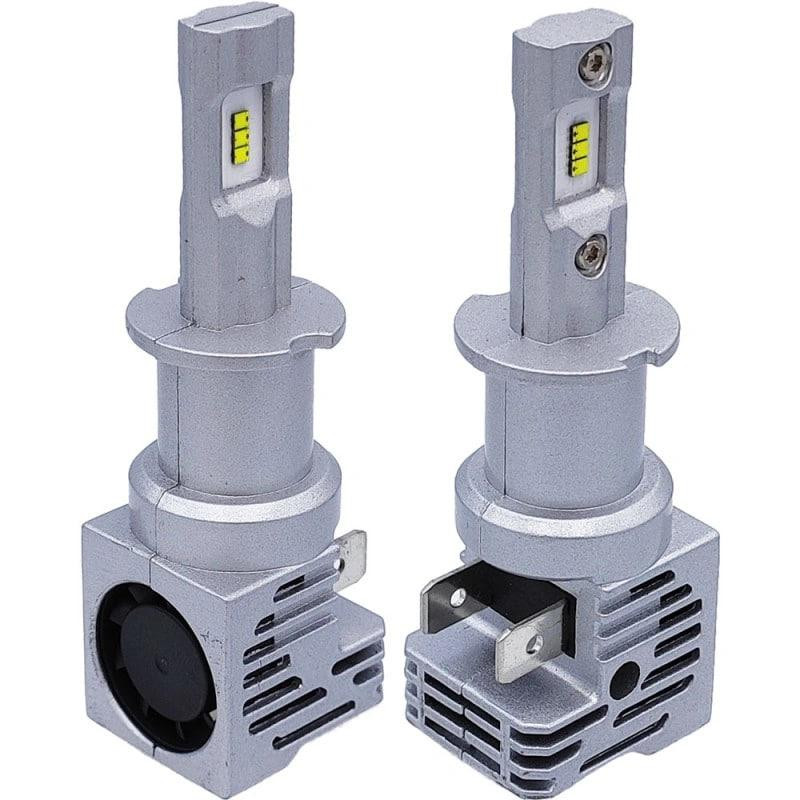 Комплект світлодіодних ламп HeadLight M3 H3 (Pk22s) 55W 6000K з активним охолодженням 12/24V Харків - фото 1