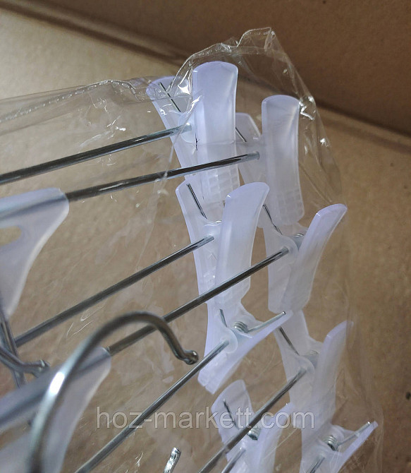 Плечики вішалки (тремпеля) брючні хромовані прищіпка та гачок 40 см 10 шт. в уп Харків - фото 2