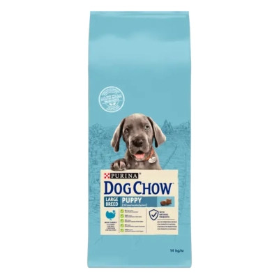 Сухой корм для собак Purina Dog Chow Puppy Large Breed со вкусом индейки 14 кг (7613034487919) Винница - изображение 1