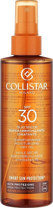 Сухе мастило для засмаги Collistar Sun Care Supertanning Moisturizing Dry Oil SPF30 200ml Слов'янськ - фото 1