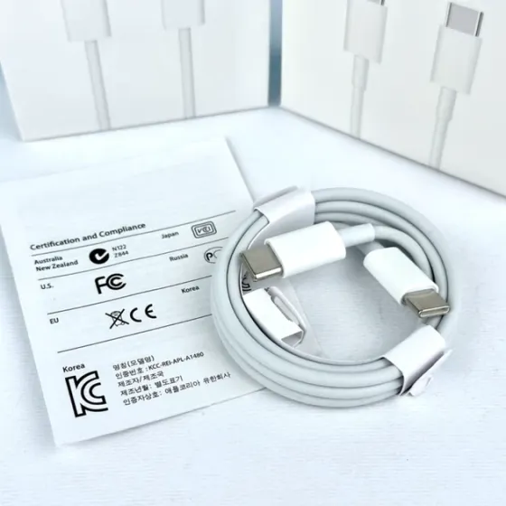 Кабель зарядний Type-C до Type-C White Edition для швидкого заряджання та синхронізації портативних  Київ