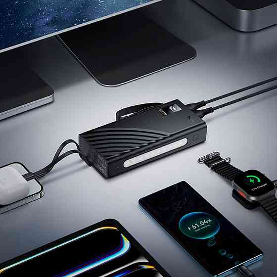 Зовнішній акумулятор Hoco J155 Shine 22.5W+PD20W+light 4-cable power bank(20000mAh) Київ