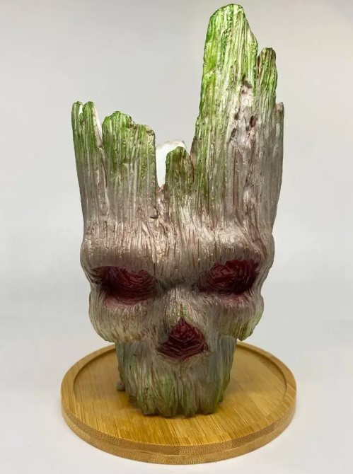 Горщик для квітів та канцелярії Грут Groot G11 череп + кругла підставка Вінниця - фото 1