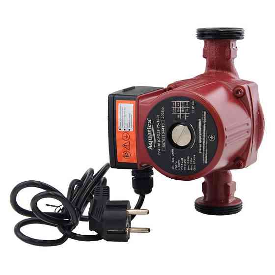 Насос циркуляційний 130Вт Hmax 7м Qmax 87л/хв Ø1½" 180мм+гайки Ø1" AQUATICA (774138) Рівне