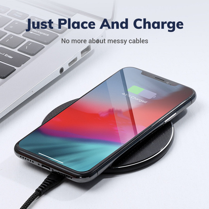 Бездротовий зарядний пристрій Topk Wireless Charger B01W (Червоне) Миколаїв - фото 5