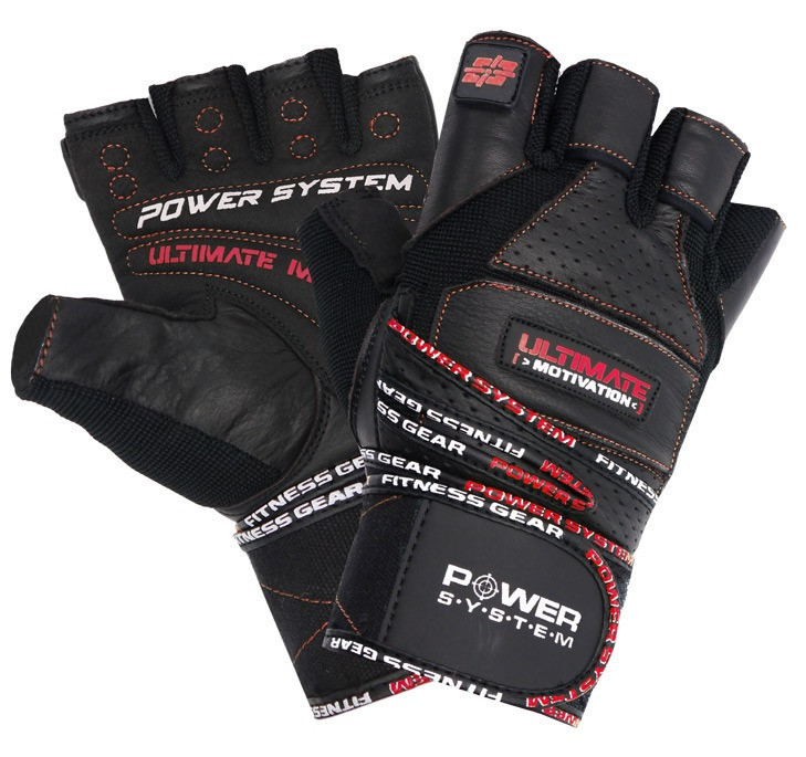 Рукавички для фітнесу Power System PS-2810 Ultimate Motivation Black/Red Line M Луцьк - фото 1