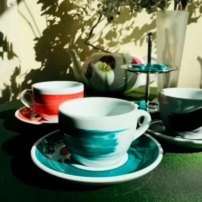 Чашка Ancap cappuccino 180 мл, серія Verona Millecolori Green (35119) Вінниця - фото 2