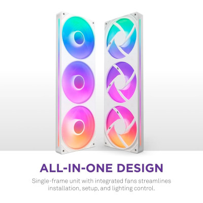 Кулер до корпусу NZXT F360 RGB Core Fan (Single Frame) - White (RF-U36HF-W1) Вінниця - фото 2