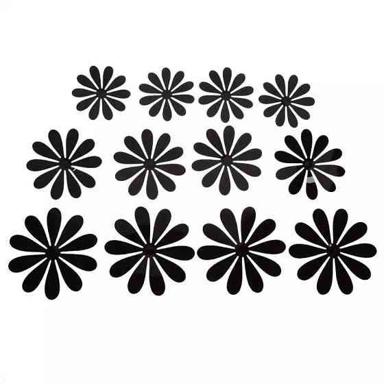 Набір чорних квіточок - 12шт. Київ